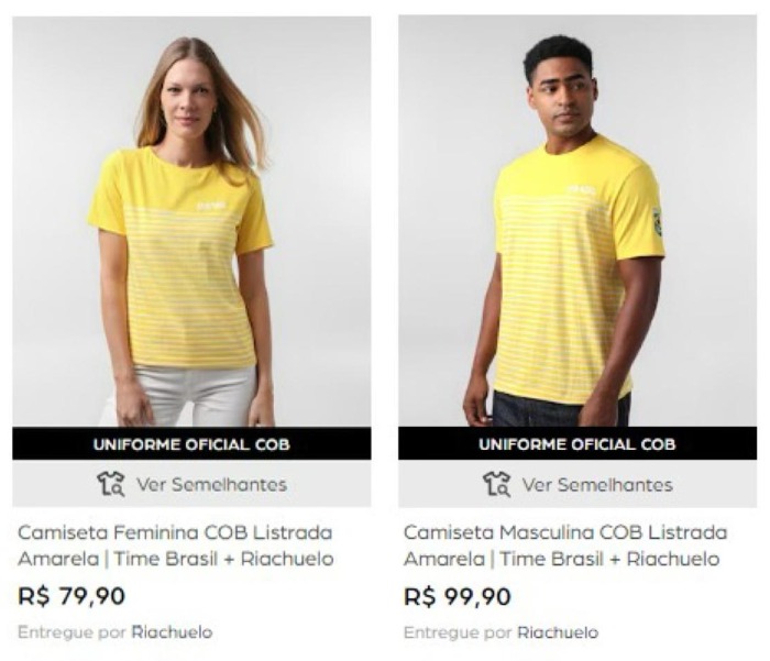 Imagem ilustrativa da imagem Detonadas, peças do uniforme do Brasil na Olimpíada custam até R$ 599; veja lista