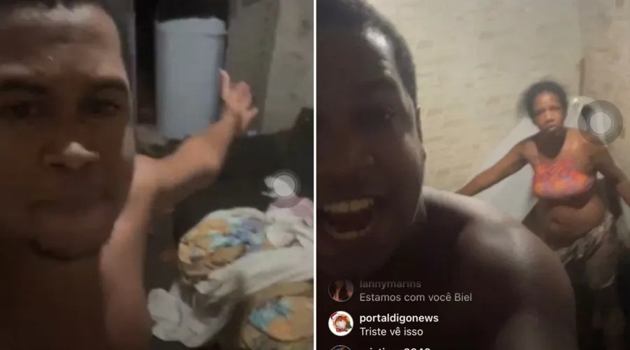 Gabriel Randal abre live de confusão dentro de casa