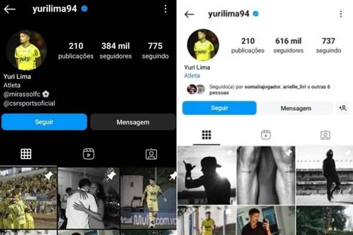Imagem ilustrativa da imagem Fora do time? Yuri Lima apaga nome do clube das redes sociais