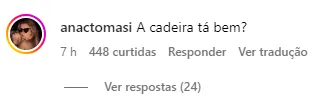 Comentários foram feitos em publicações sobre o ocorrido