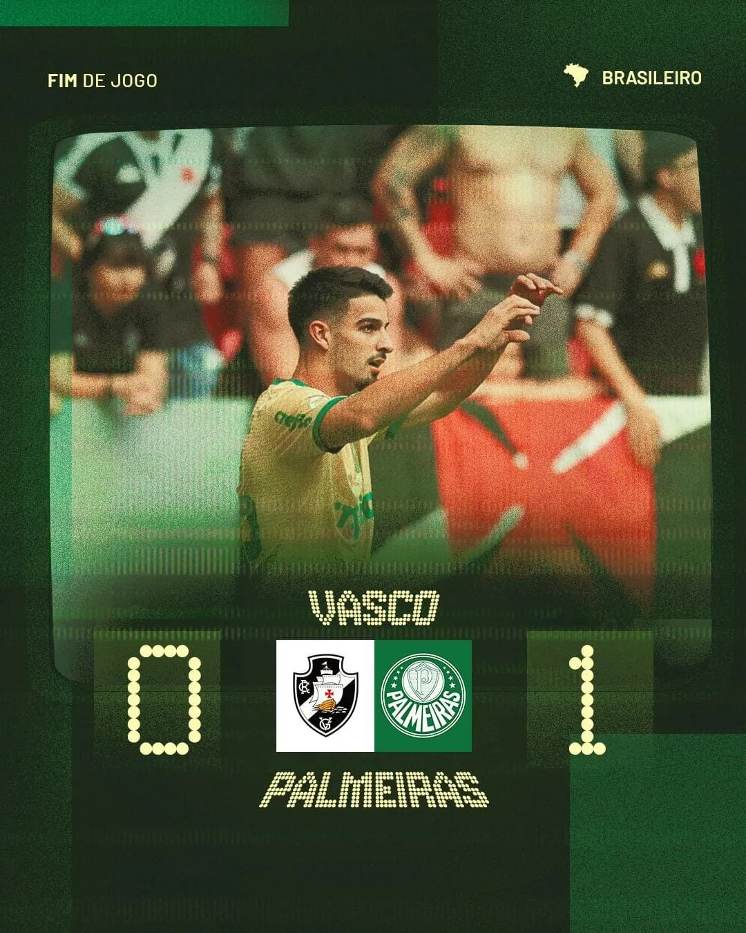 Imagem ilustrativa da imagem Palmeiras bate Vasco e segue perseguição ao líder; Galo se recupera