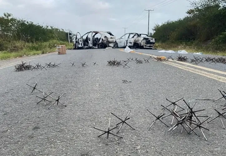 Carros utilizados nos assaltos foram encontrados queimados entre Irará e Água Fria, na Bahia.