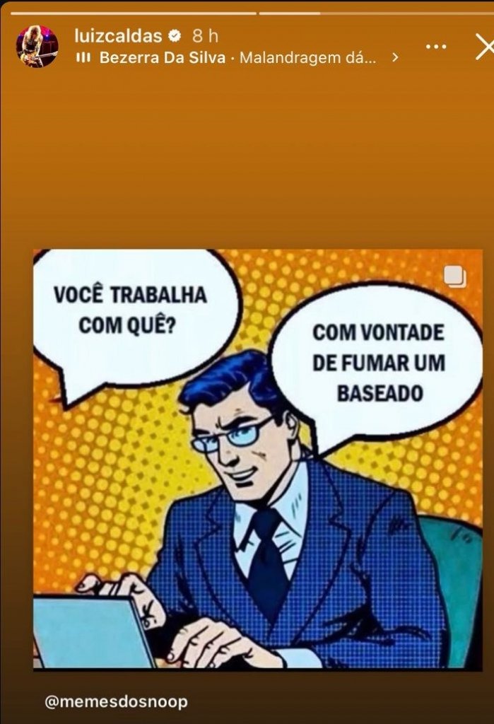 Luiz Caldas compartilha meme