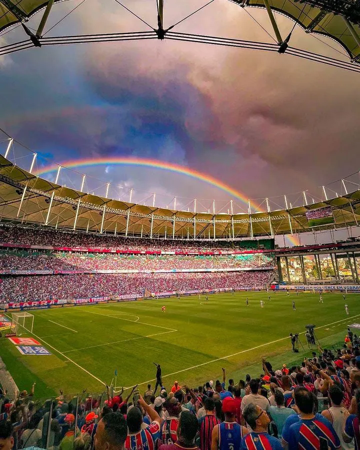 Torcida tricolor na Arena Fonte Nova