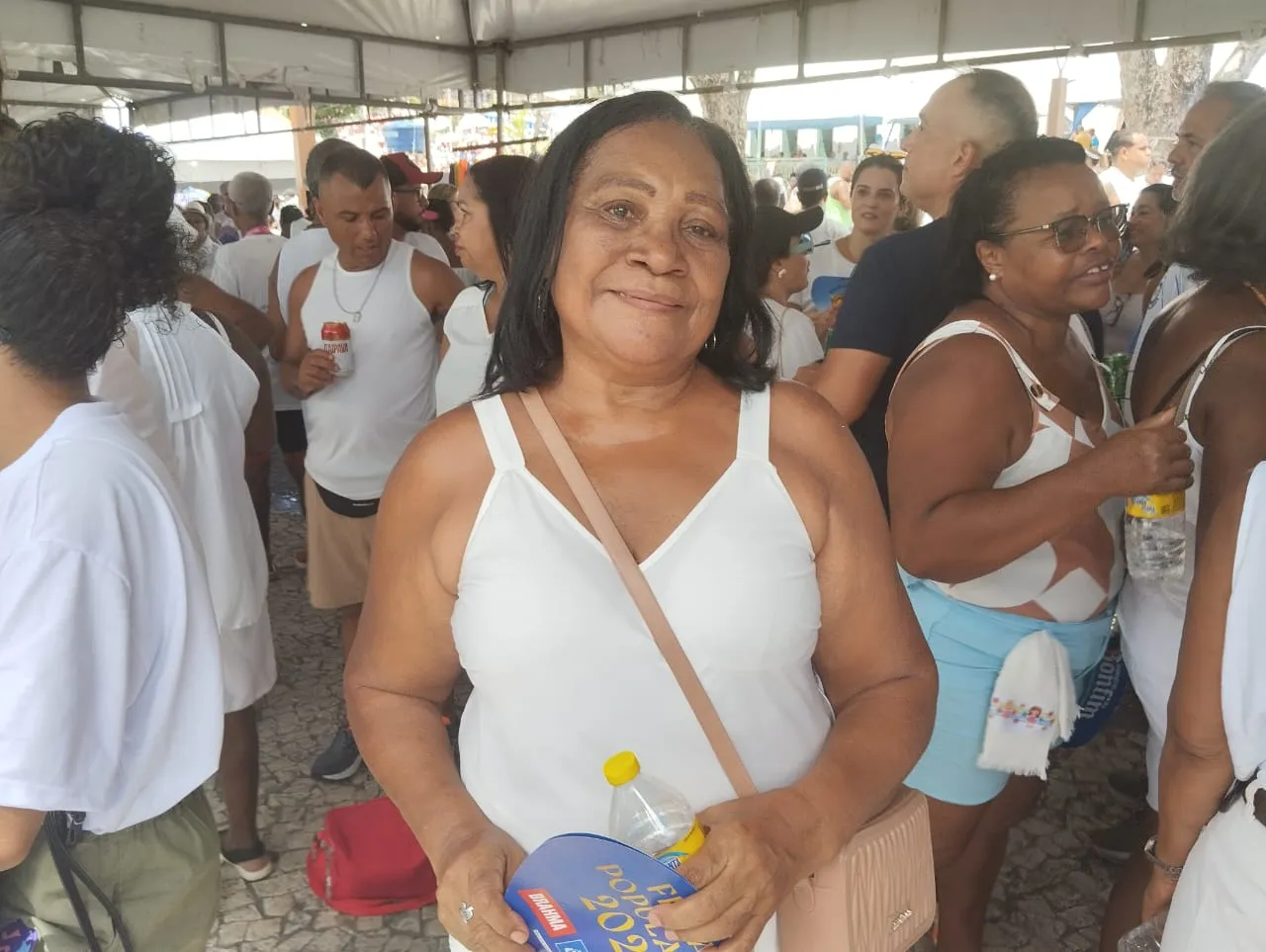 Moradora Maria esteve presente na festa