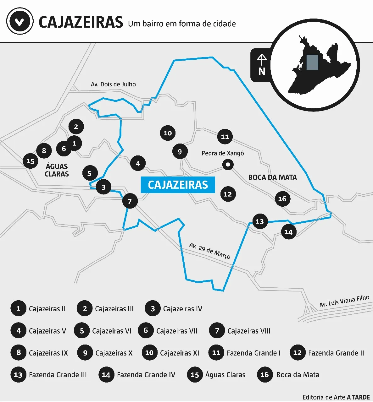 Mapa de Cajazeiras