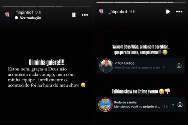 Cantor comentou o ocorrido nas redes sociais