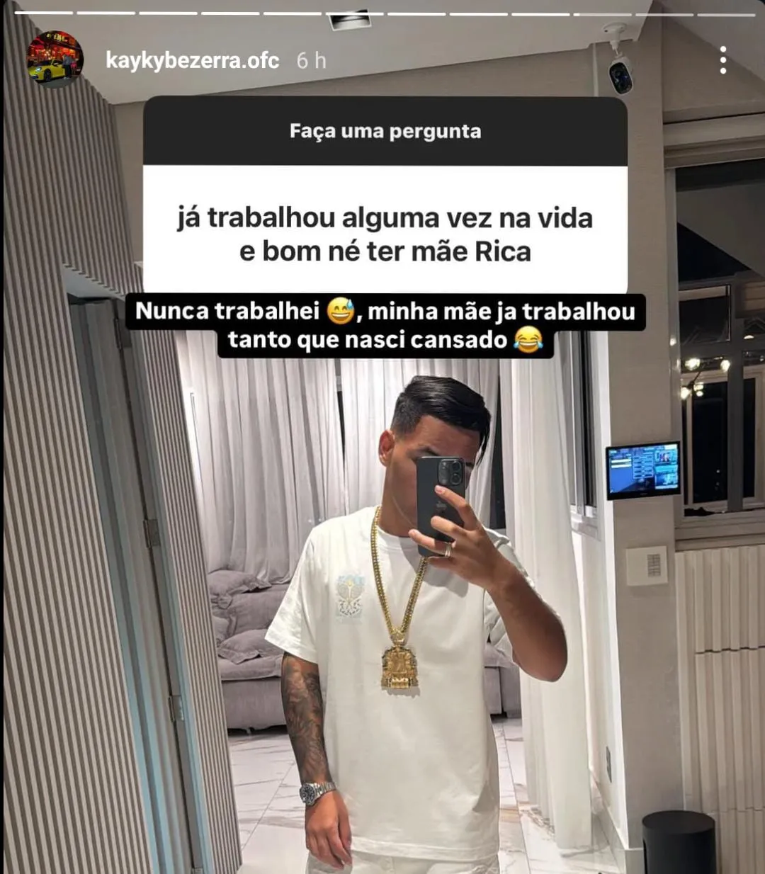 Kayke revela que nunca precisou trabalhar