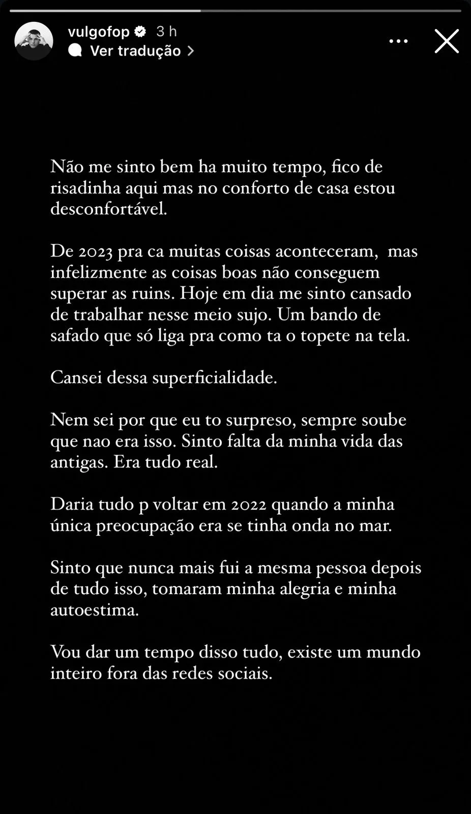 Imagem ilustrativa da imagem Ex-BBB desabafa sobre a fama após o reality: "Nunca mais fui o mesmo"