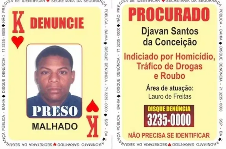 Djavan já figurou no Baralho do Crime da SSP