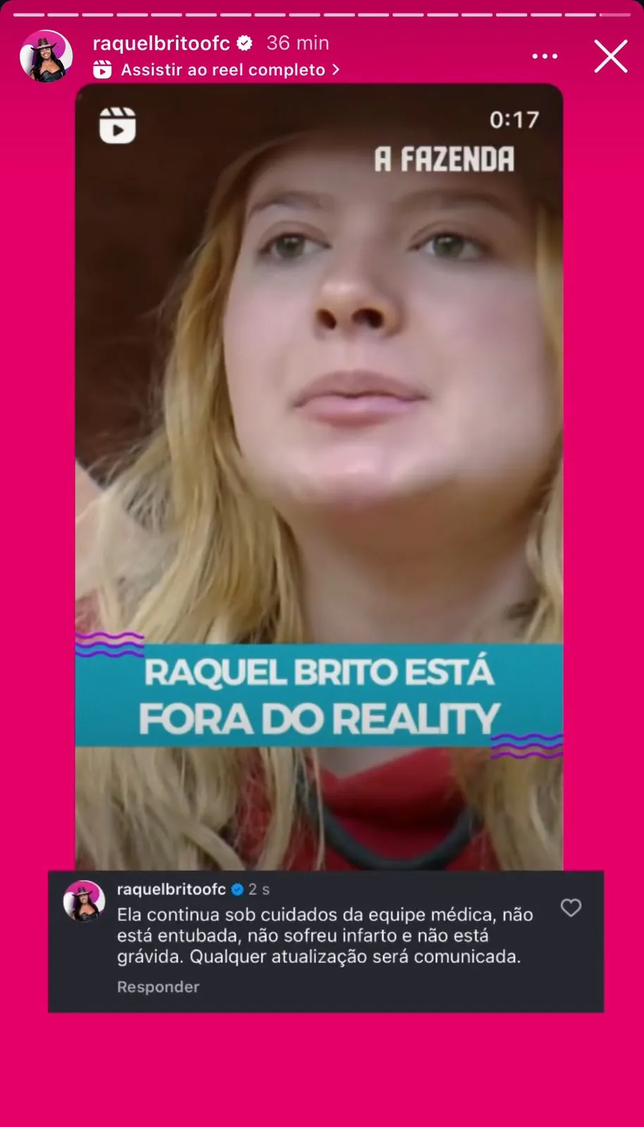 Imagem ilustrativa da imagem Fake! Equipe de Raquel Brito desmente boatos após saída da Fazenda