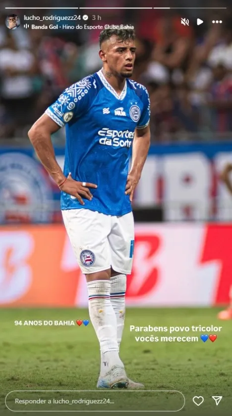 Lucho felicitou o Bahia nesta quarta-feira