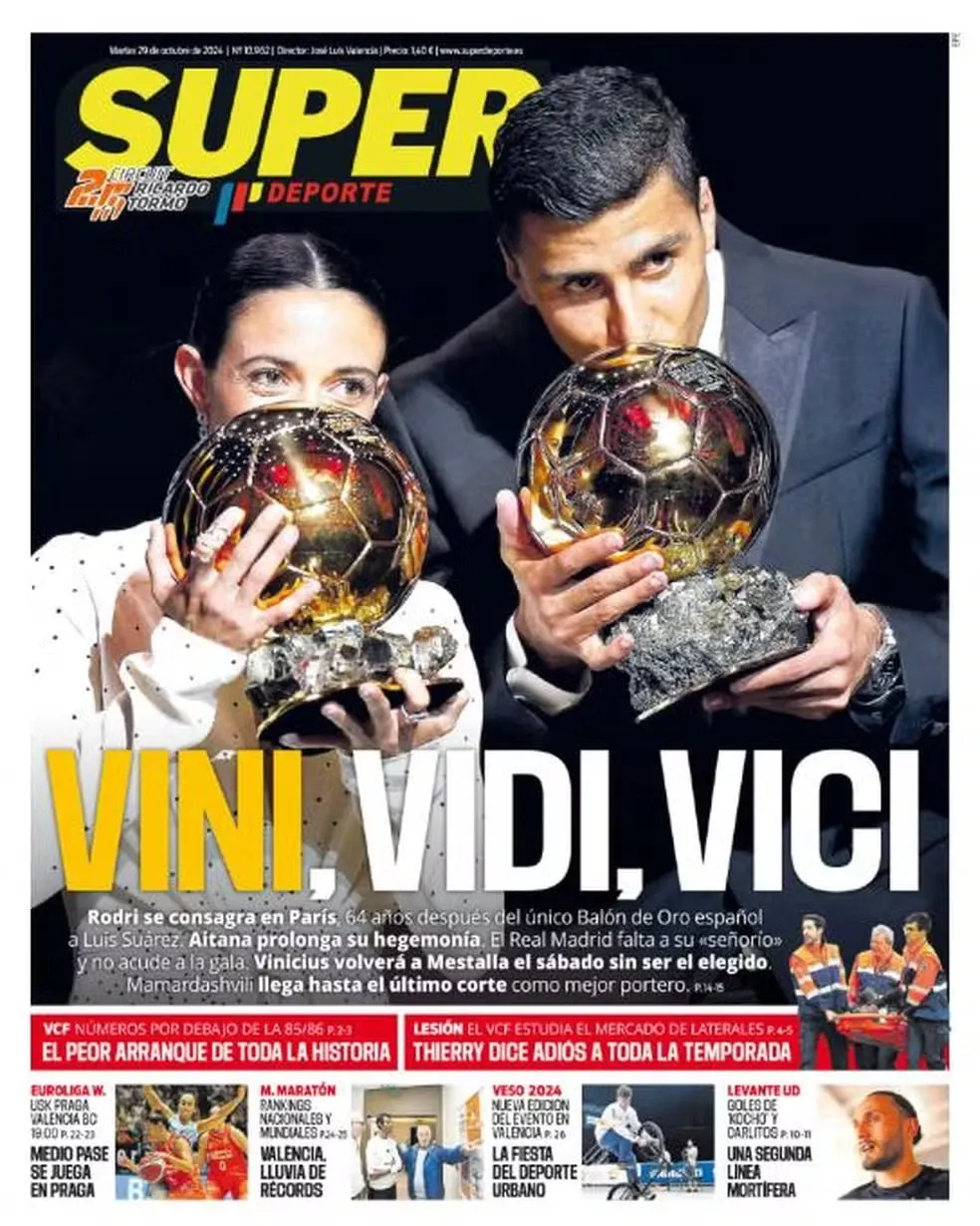 Capa Superdeporte provocando Vini Jr