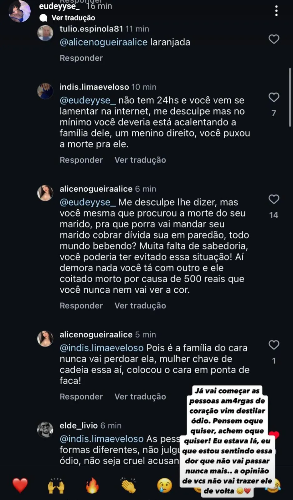 Deyse sendo atacada nas redes sociais