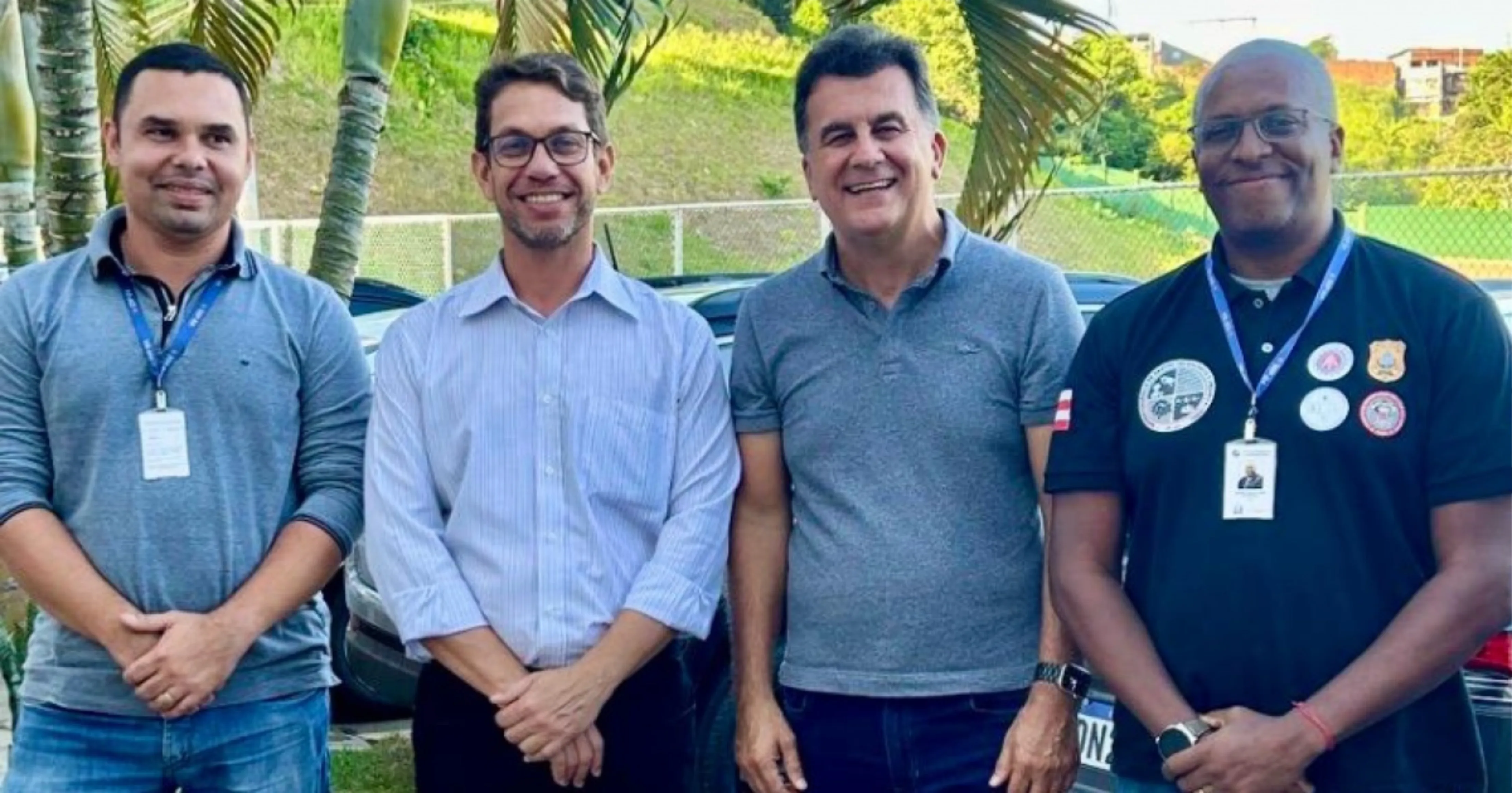 Presidente Fábio Mota e representantes da SSP