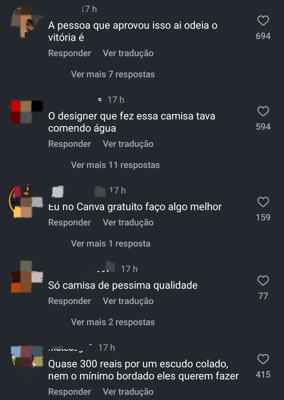 Comentários da torcida do Leão