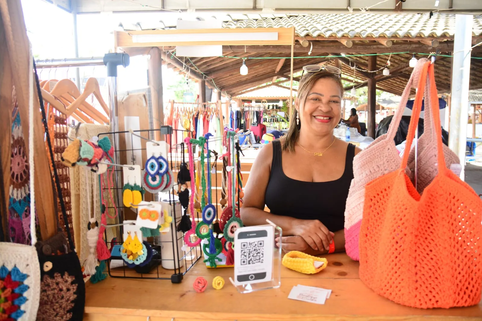 Sandra Regina conquistou novos clientes para loja de peças em crochê