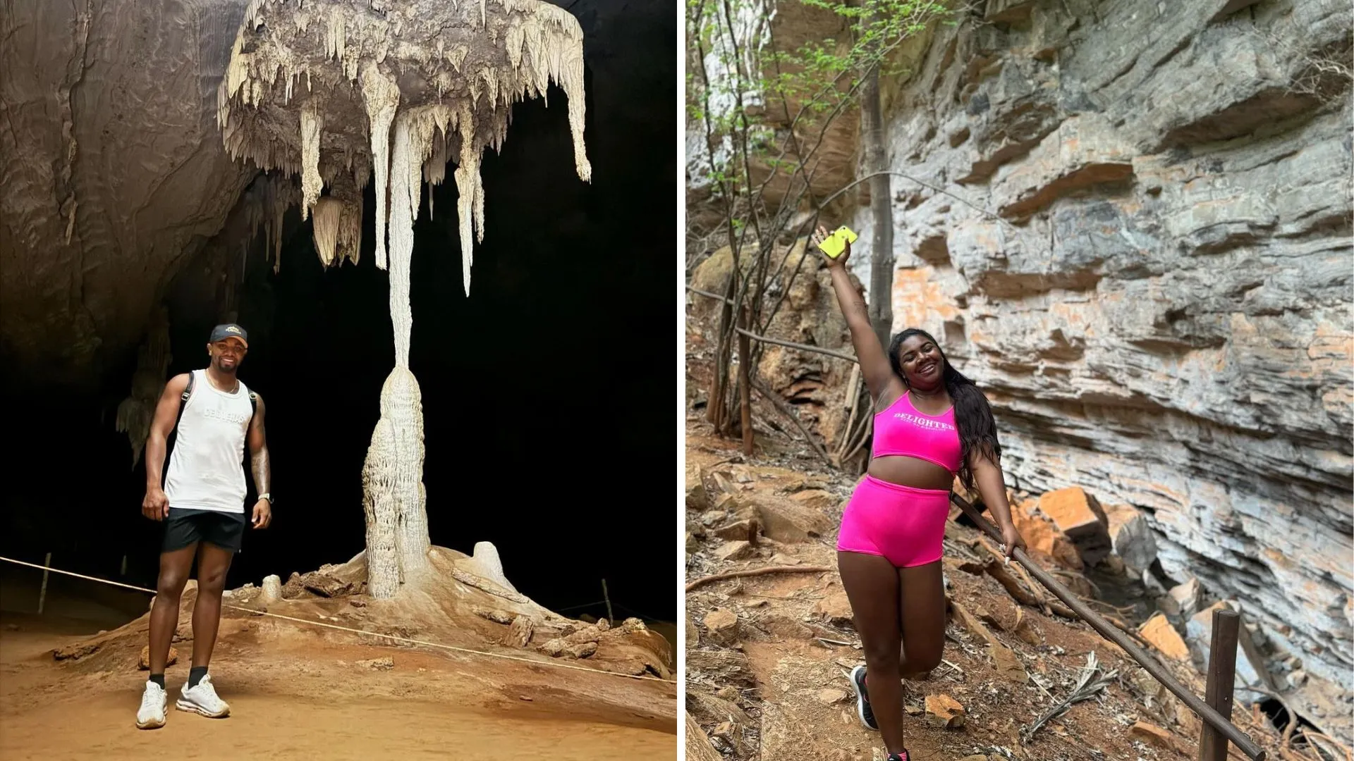 Irmãos Brito visitaram as grutas da Chapada Diamantina