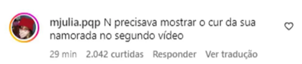 Após críticas de seguidores, Juliano Floss apaga vídeo com Marina Sena