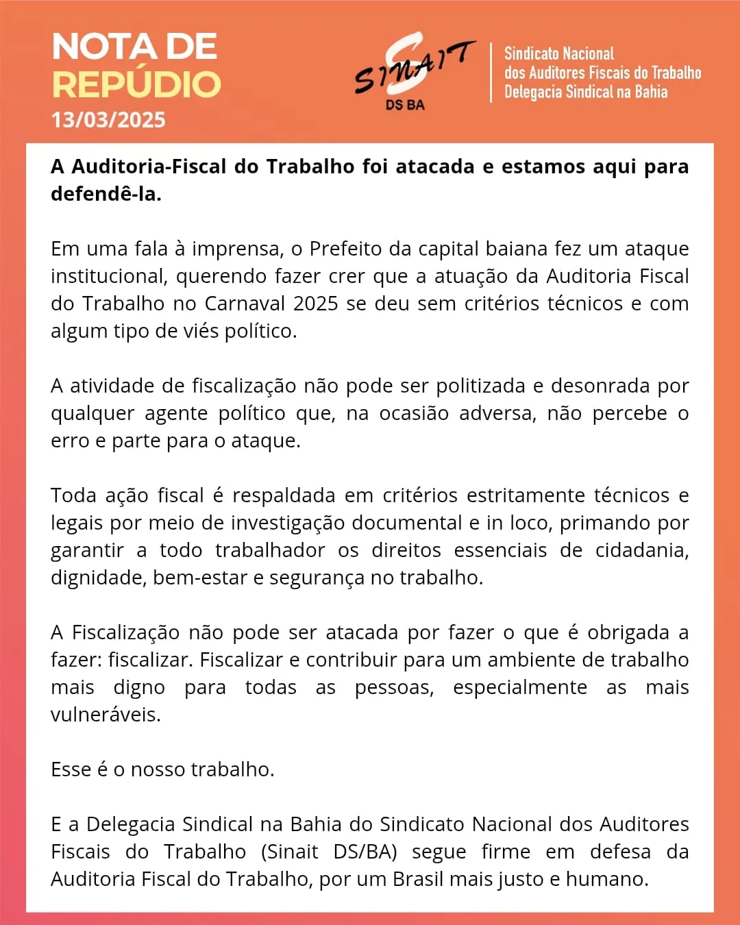 Imagem ilustrativa da imagem Auditores fiscais disparam contra a Prefeitura após denúncia de trabalho ‘barril’ no Carnaval