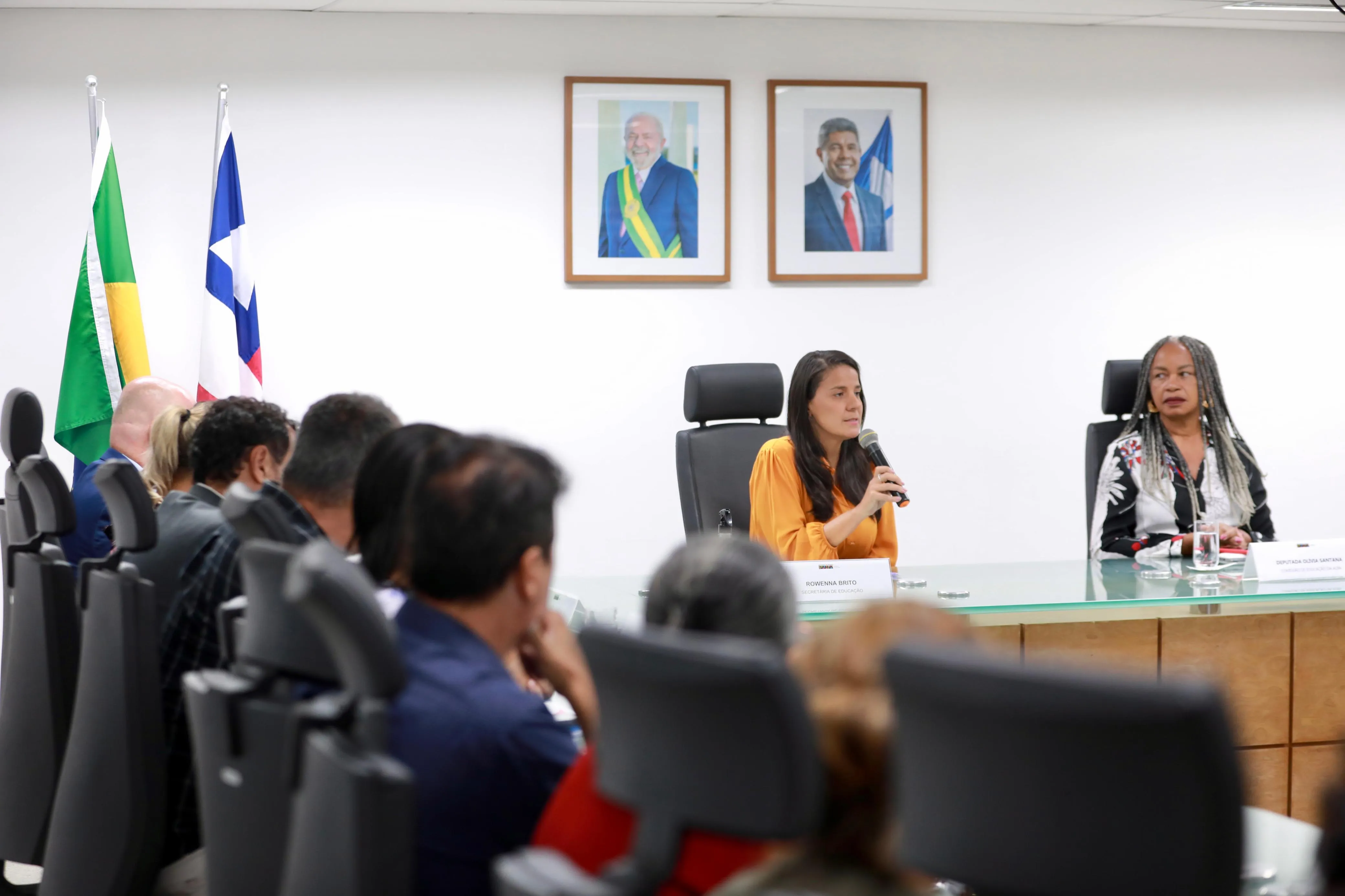 A deputada estadual Olívia Santana representa a Comissão de Educação da Assembleia Legislativa da Bahia (ALBA)