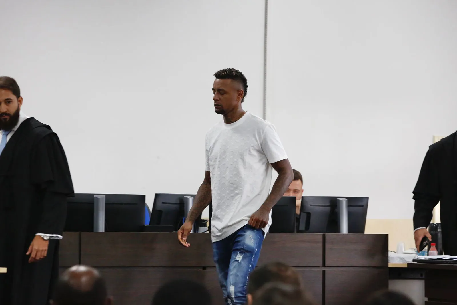 Iuri Sheik em depoimento no Fórum Desembargador Wilde Oliveira Lima