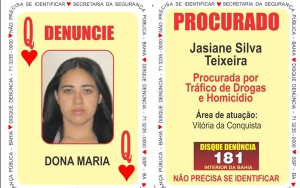 Jasiane Silva Teixeira, vulgo 'Dona Maria', era alvo antigo da SSP-BA