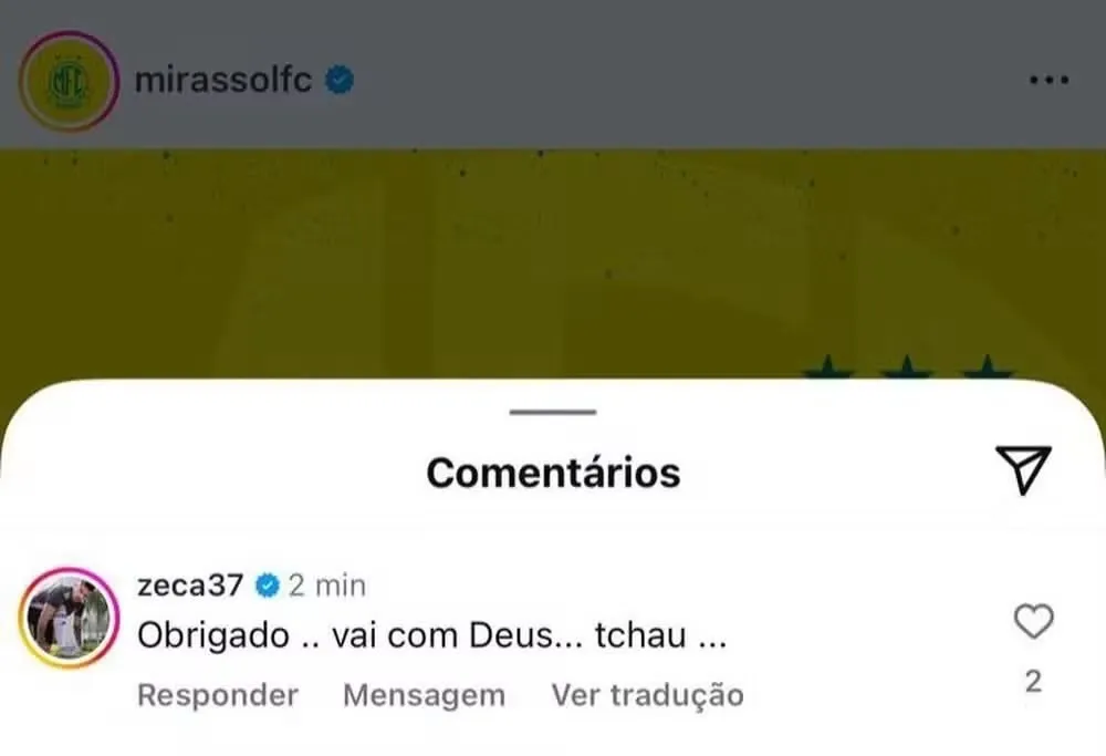 Comentou Zeca na postagem