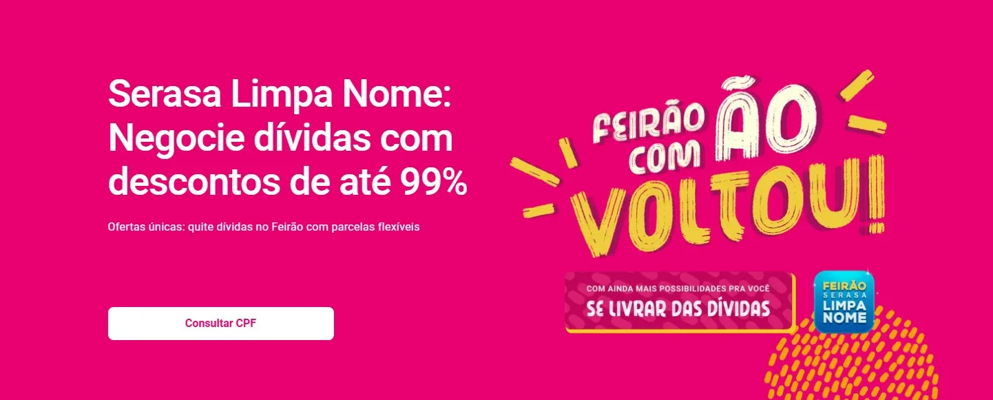 Feirão Limpa Nome oferece número gratuito para negocição de dívidas