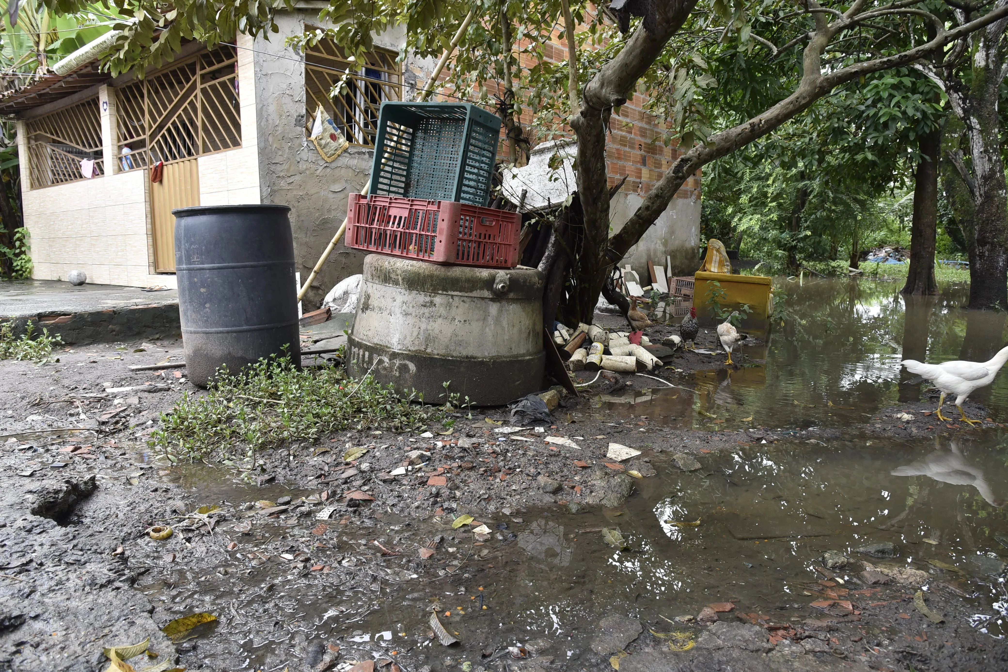 Móveis e objetos foram afetados pela enchente