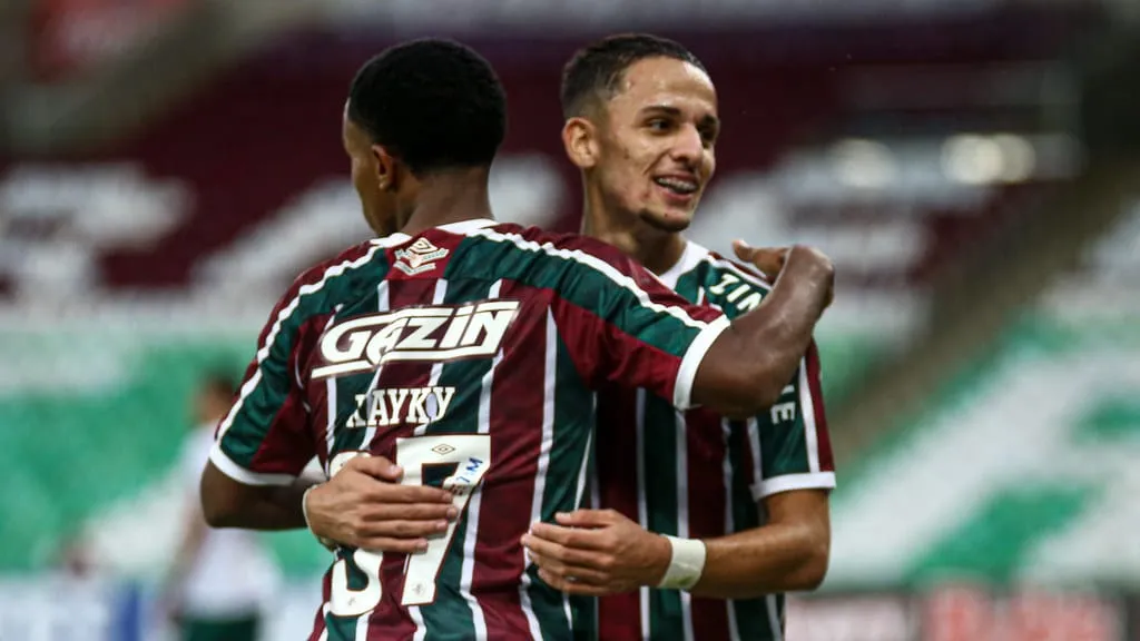 Gabriel Teixeira (Biel) e Kayky juntos pelo Fluminense.