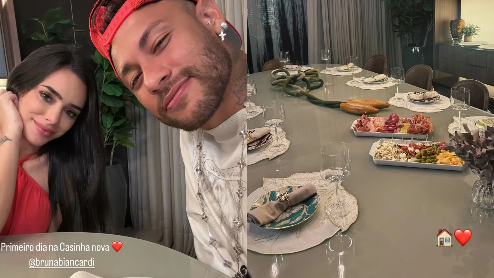 Neymar e Bruna Biancardi celebraram a casa nova