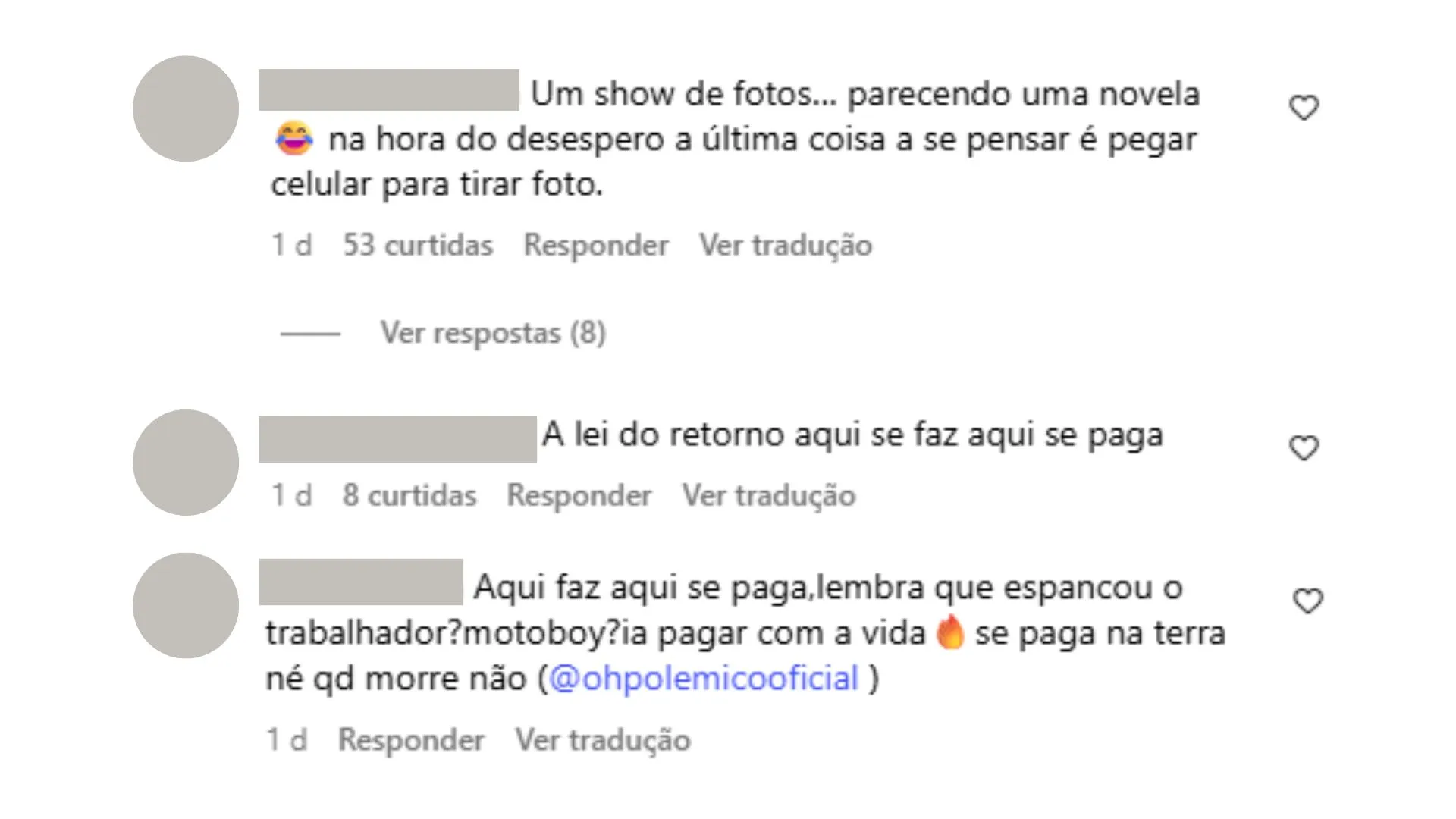 Imagem ilustrativa da imagem Oh Polêmico e Natalya Nery são vítimas de ataques após acidente
