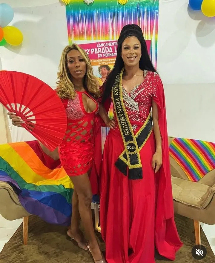 Tuka Perez e a miss Pernambués