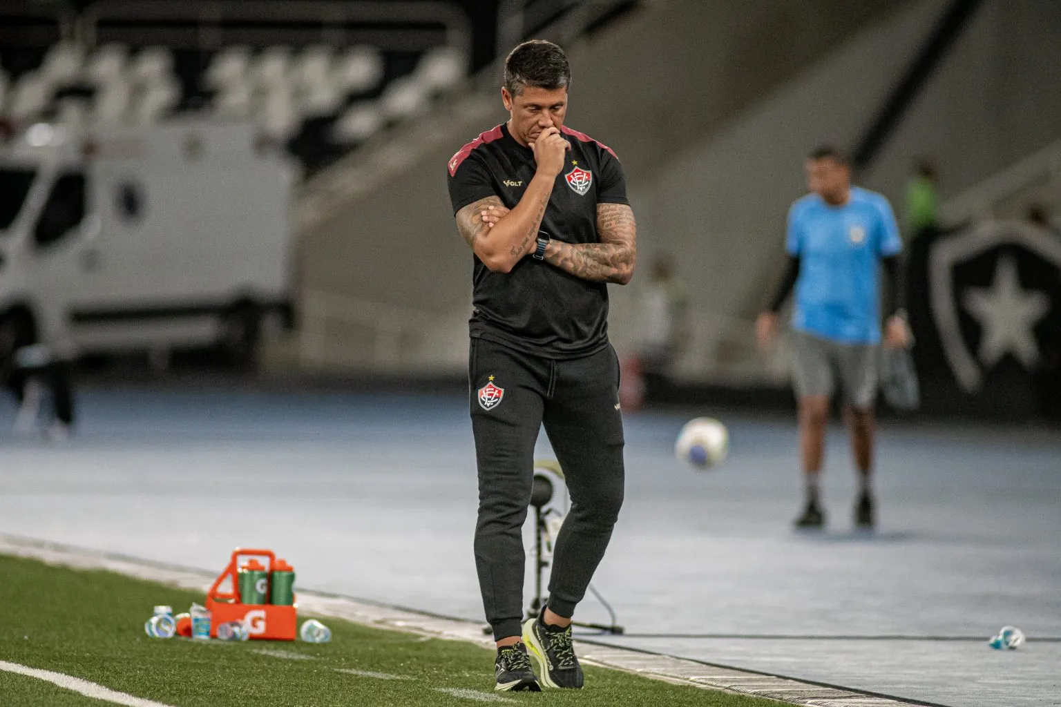 Carpini durante o empate contra o Botafogo, pelo segundo turno da Série A, em 2024