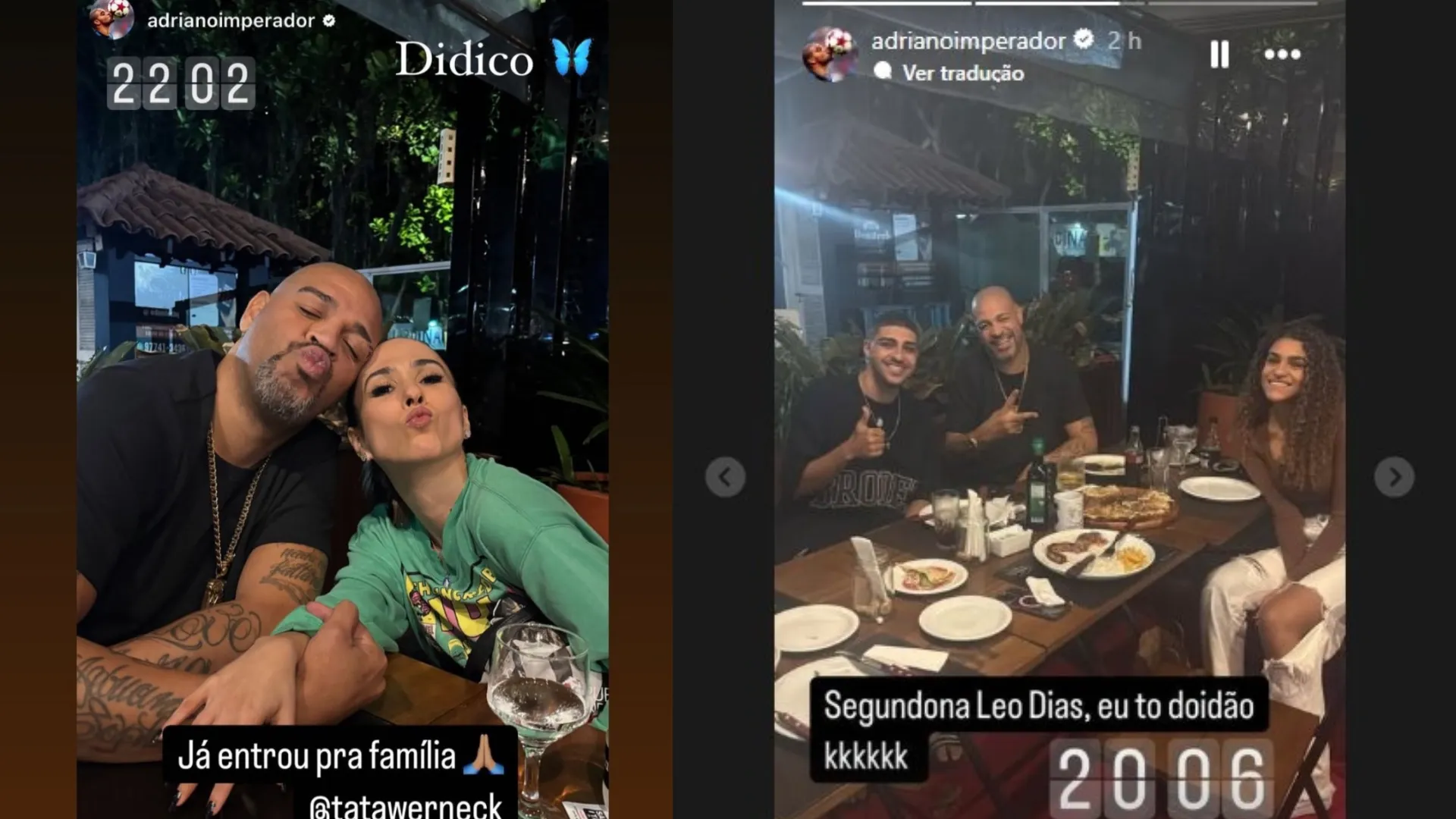 Tatá contou que a ausência do ex-jogador foi motivada por um atraso técnico na produção.