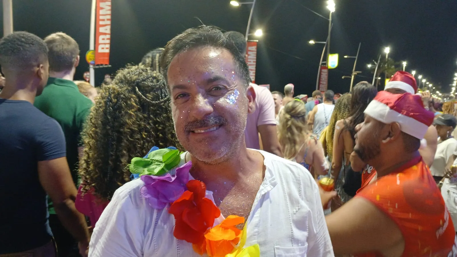 Flávio veio pular o Carnaval de Salvador pela primeira vez