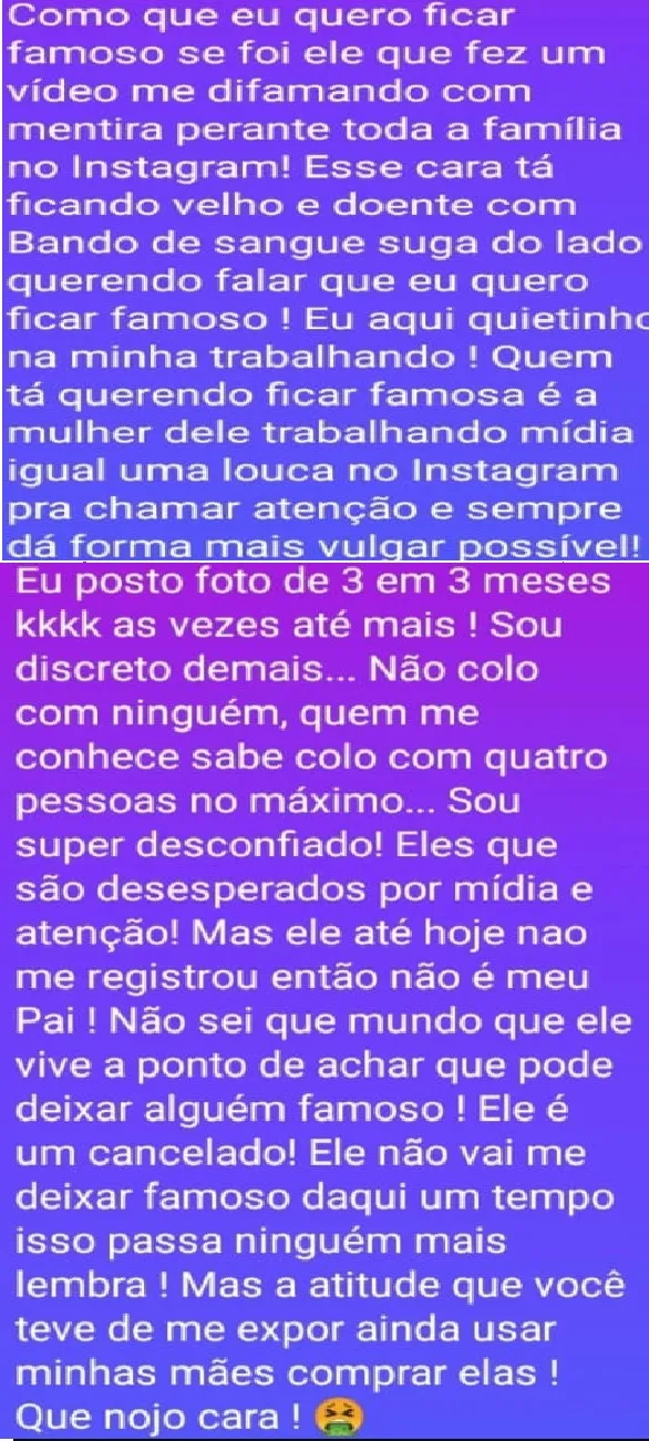 Imagem ilustrativa da imagem Casos de Família: Latino e filho vão trocar processos após farpas