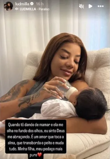Imagem ilustrativa da imagem Ludmilla se declara para filha: "Meu pedaço mais puro"