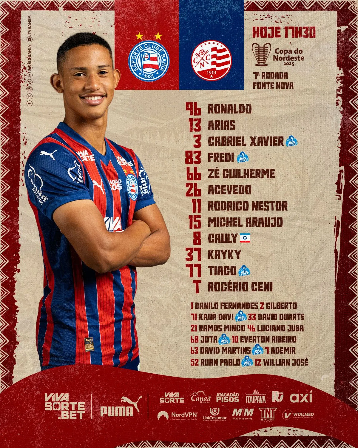 Imagem ilustrativa da imagem Não vai pra Fonte? Confira onde assistir Bahia x Náutico neste sábado