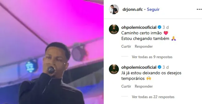 Imagem ilustrativa da imagem Oh Polêmico desabafa e atiça suspeitas de mudança para a música gospel