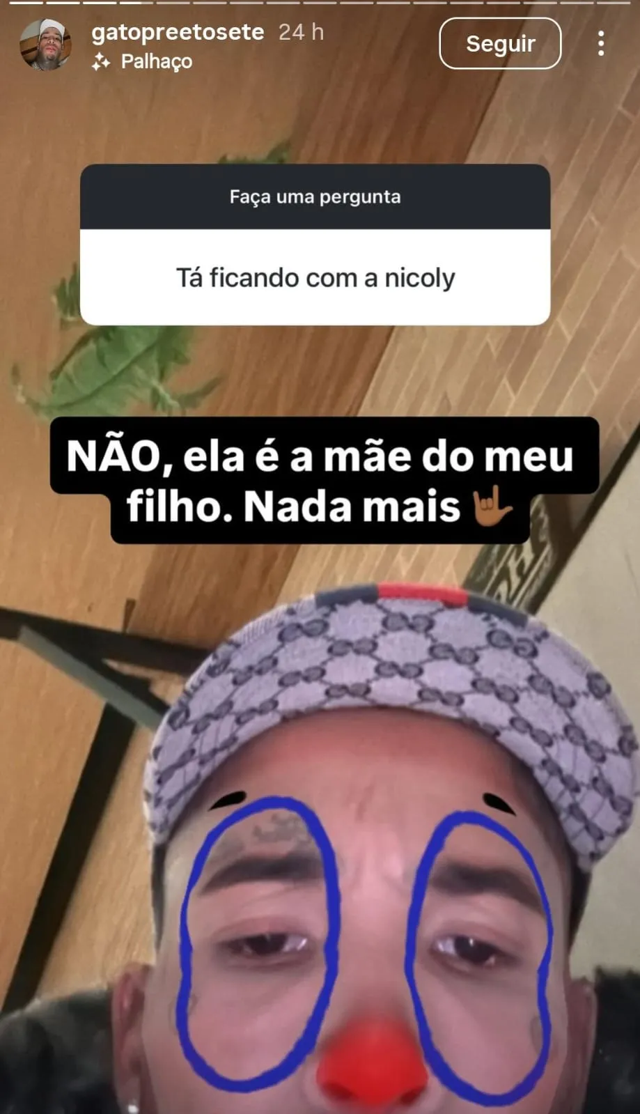 Imagem ilustrativa da imagem Reatou? Gato Preto posta mensagem enigmática e deixa galera confusa