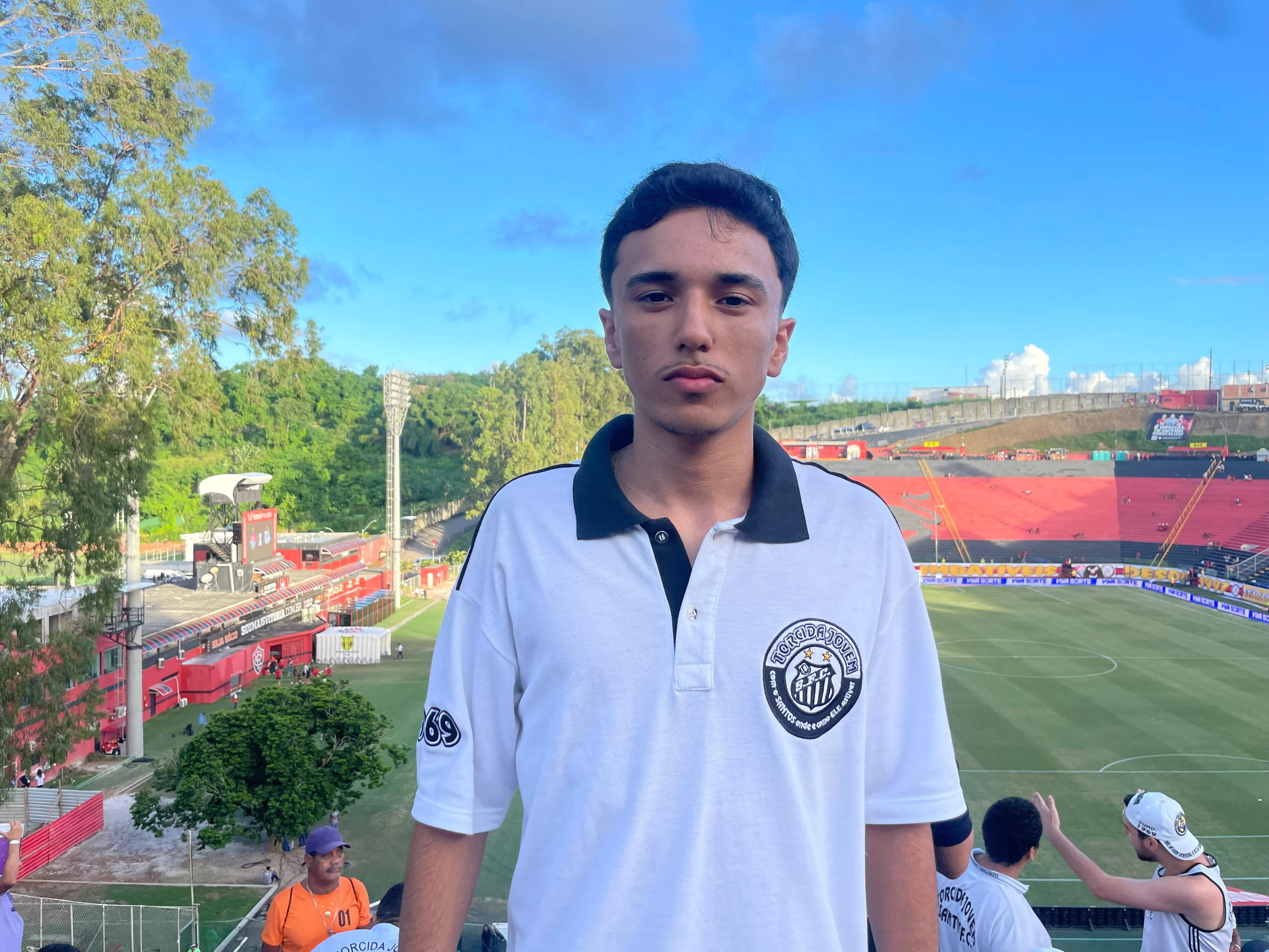 Pedro, de 20 anos, torcedor do Santos