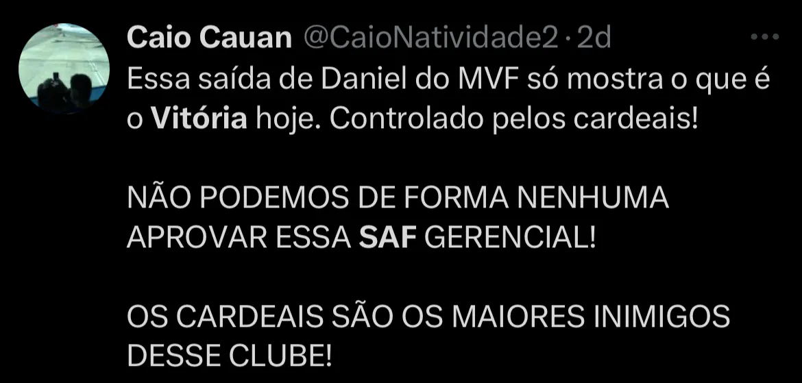 Imagem ilustrativa da imagem Torcedores do Leão divergem sobre negociações do Movimento Vitória SAF