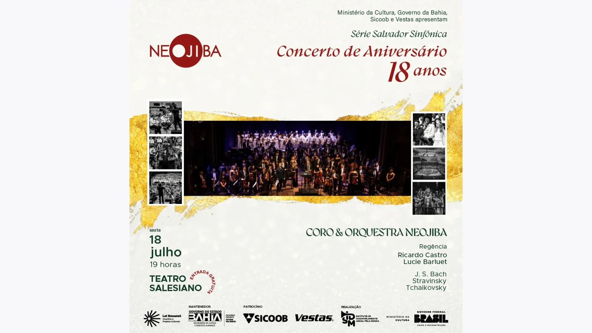 Imagem ilustrativa da imagem Agenda: Salvador terá shows, concertos e espetáculos no fim de semana