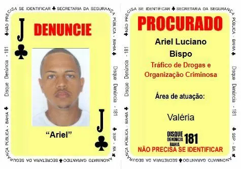 Imagem ilustrativa da imagem Binho C* de Bosta e mais três entram no Baralho do Crime da SSP