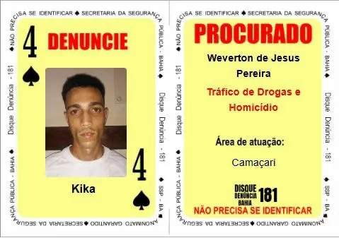 Imagem ilustrativa da imagem Binho C* de Bosta e mais três entram no Baralho do Crime da SSP
