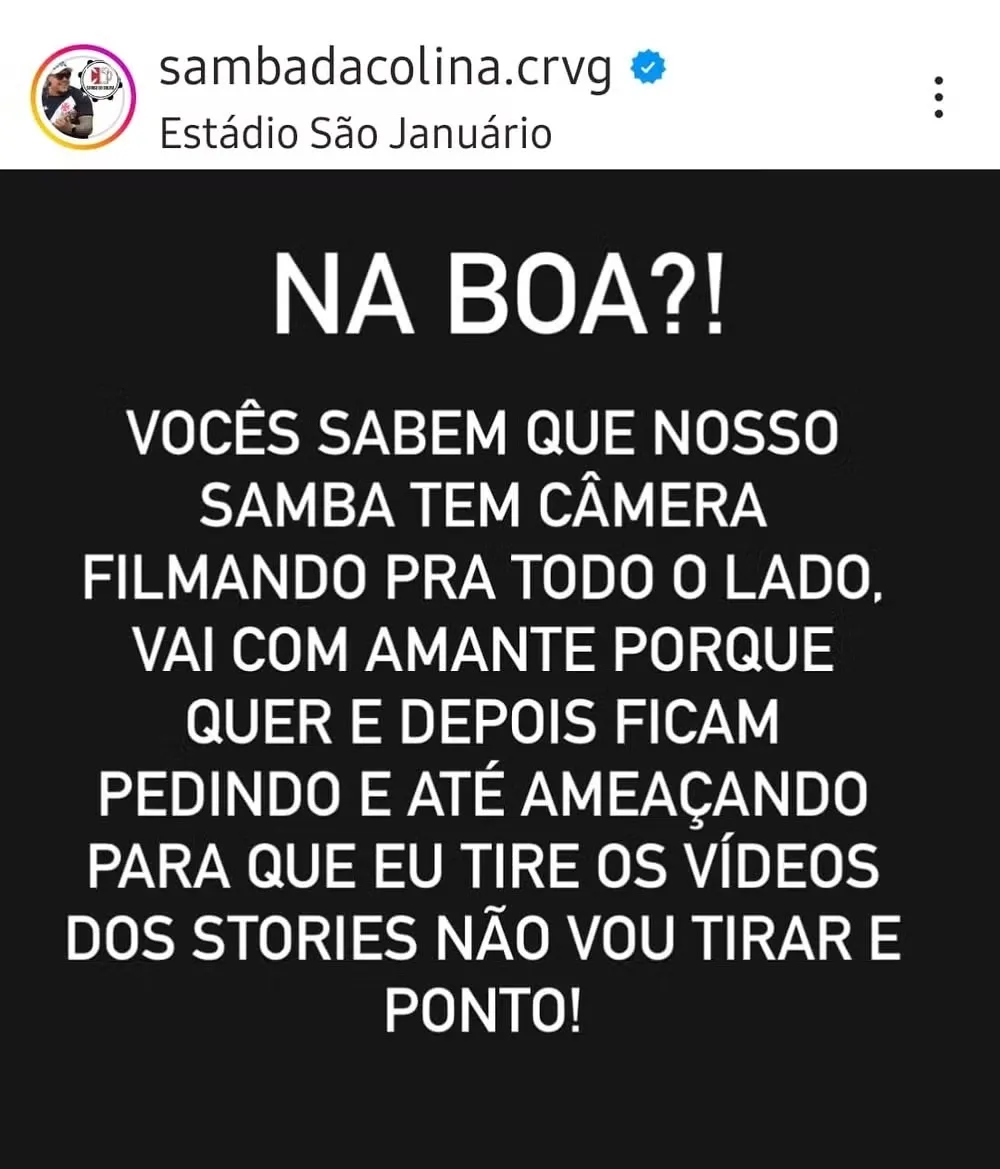 Imagem ilustrativa da imagem Casal de amantes é flagrado em samba no Rio e ameaça pagodeiro