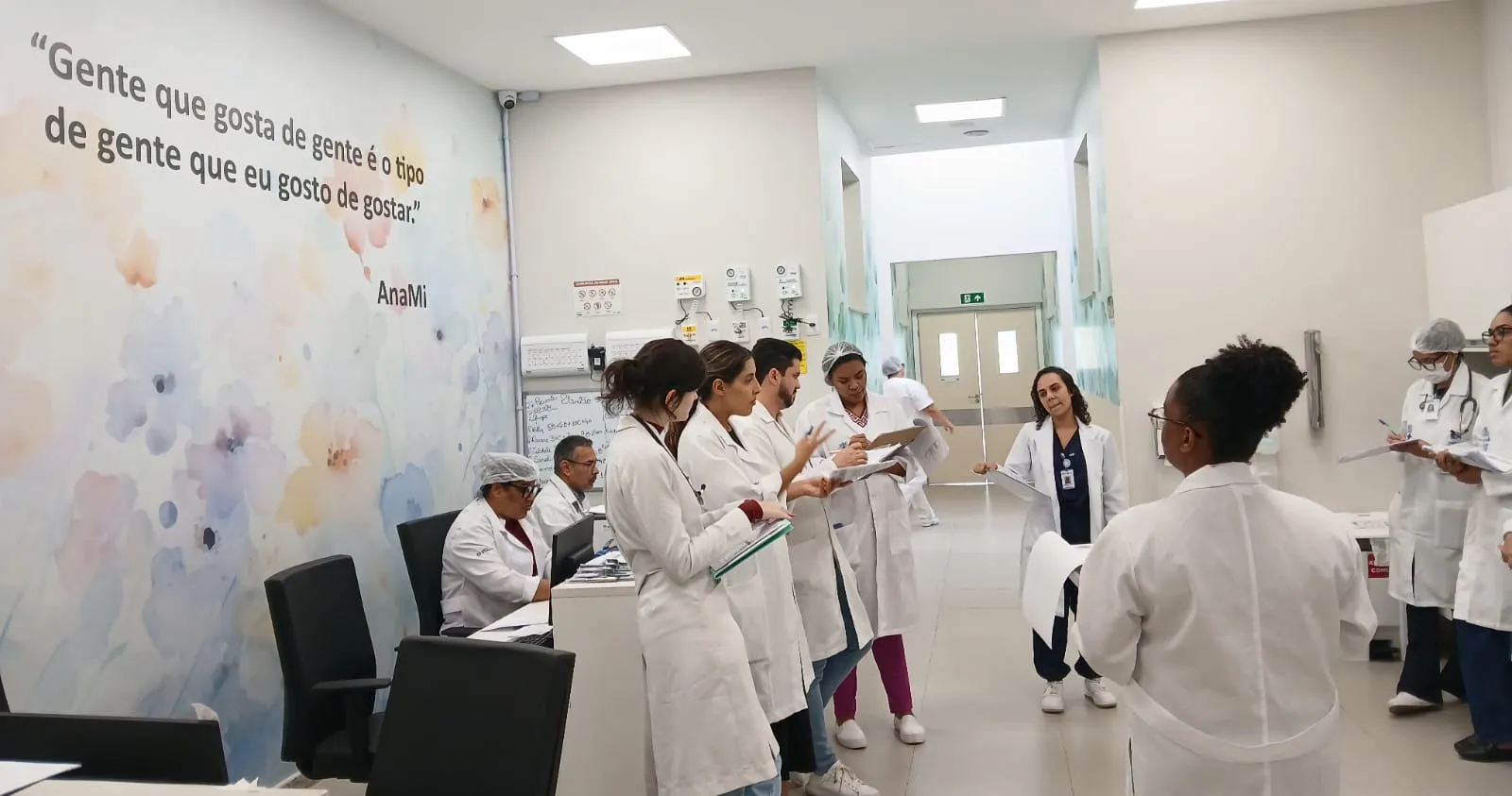 Profissionais da unidade de saúde