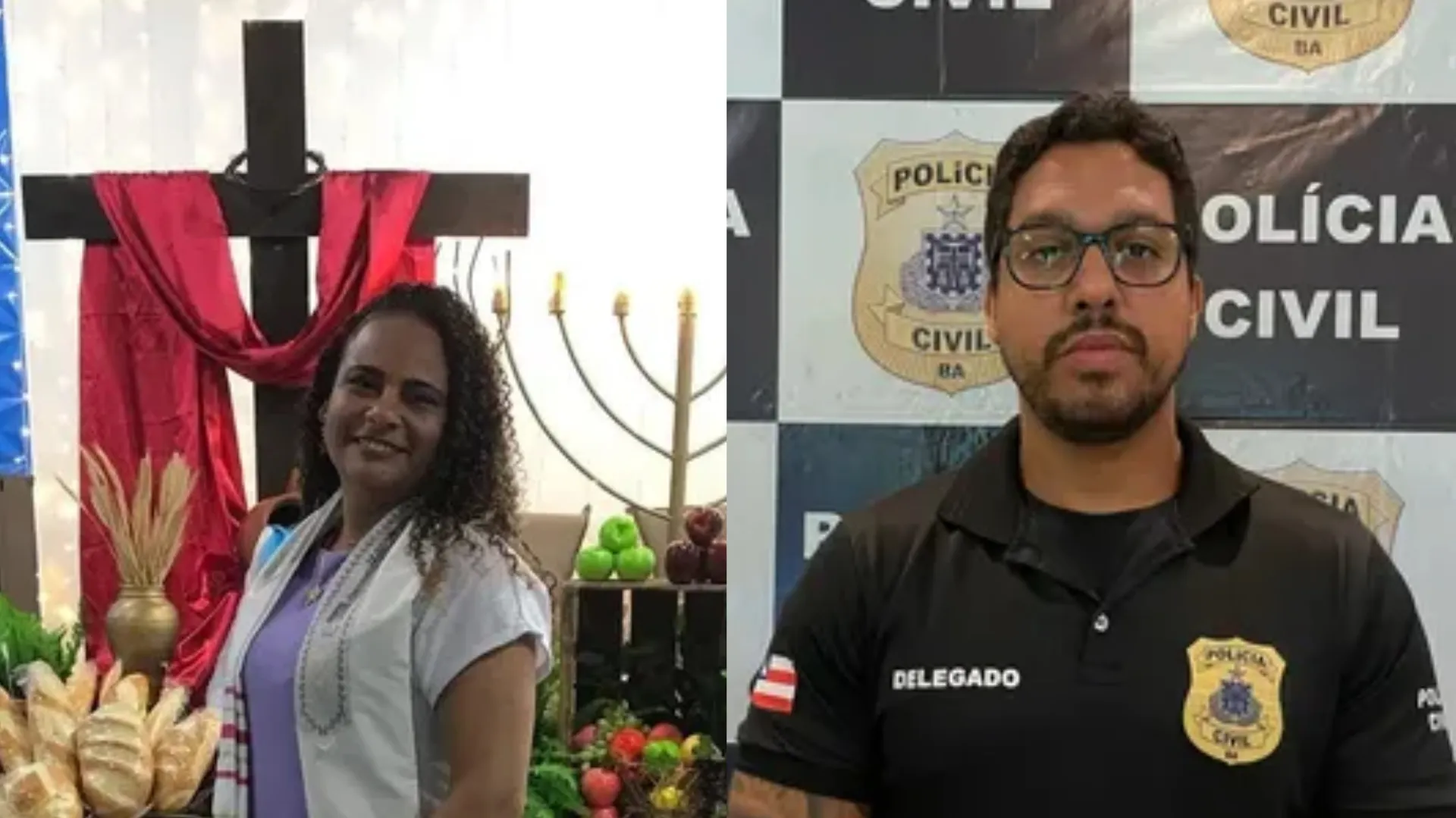 Apóstola Carine e Delegado Jean Fiúza, respectivamente